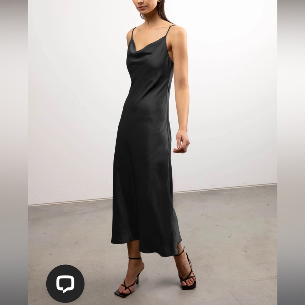 Oak + Fort bias cut slip dress midi length
